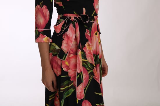 Dolce Gabbana Tulpenmuster Wickelkleid - Image 3