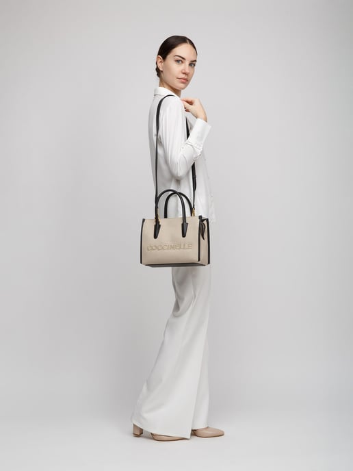 Coccinelle Myrtha26 Canvas-Handtasche Canvas-Stoff/Hochwertiges Leder - Image 5