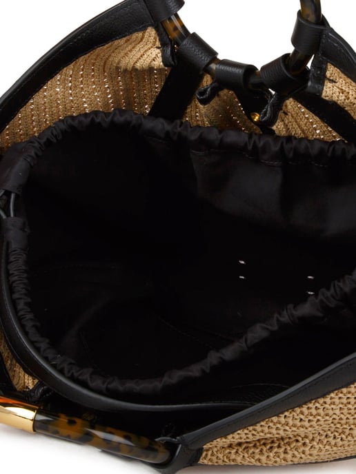 Coccinelle Shell Strohtasche Strohwaren/Mikro-Grobleder - Image 4