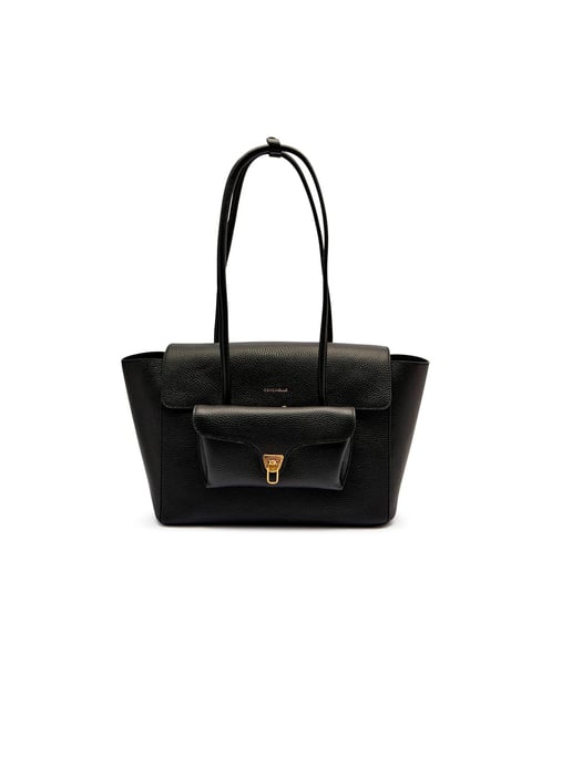 Coccinelle Double Beat Handtasche aus genarbtem Leder - Image 2