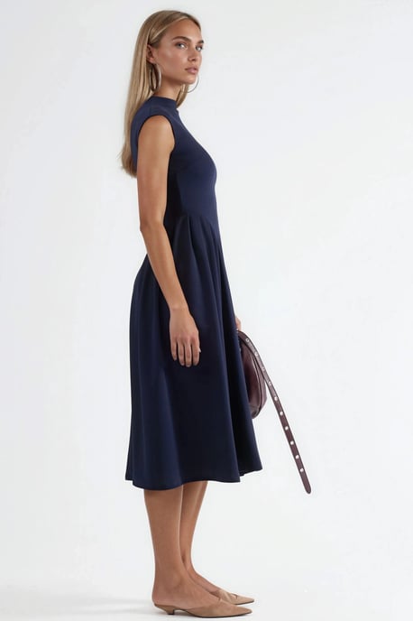 Texturiertes Panel-Midi-Kleid - Image 4
