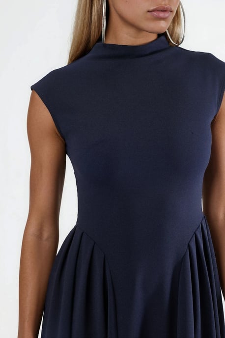 Texturiertes Panel-Midi-Kleid - Image 6