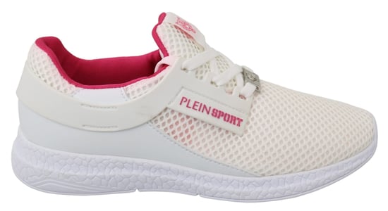 Philipp Plein Weiße Rosa Polyester Becky Sneakers Schuhe - Image 1