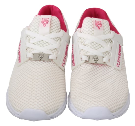 Philipp Plein Weiße Rosa Polyester Becky Sneakers Schuhe - Image 4