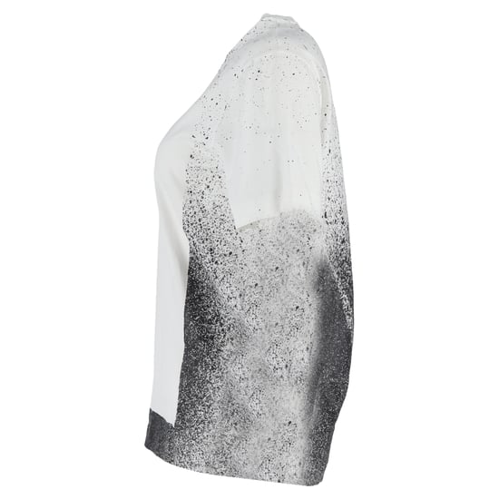 Balenciaga Splash-Effekt Rundhalsausschnitt T-Shirt aus schwarzer und weißer Baumwolle - Image 2