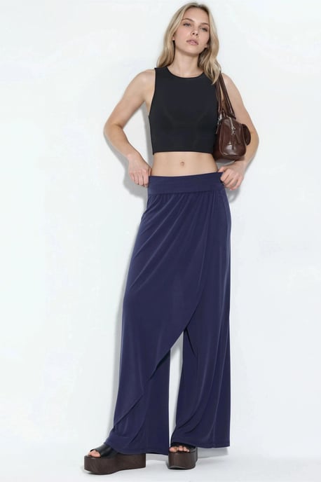 Busem Weite Salwar-Hose - Marineblau - Image 5