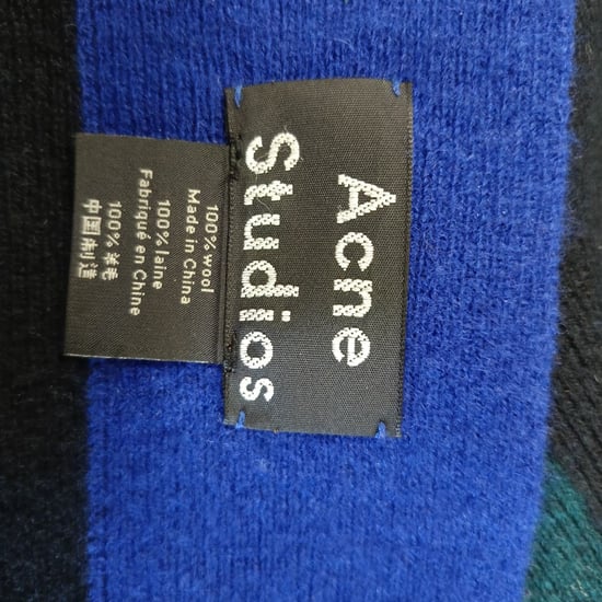 Gestreifter Schal von Acne Studios aus mehrfarbiger Wolle - Image 3