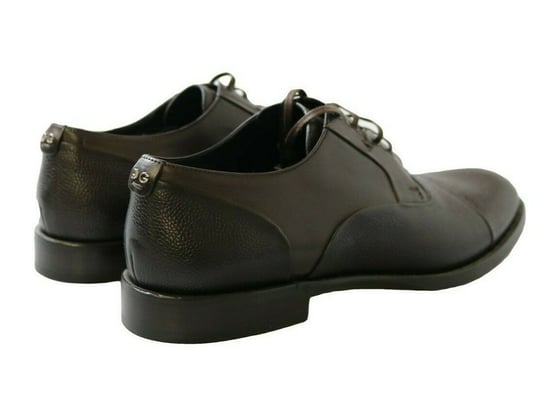 Dolce & Gabbana Braune Leder Schnürschuhe für Herren - Image 2