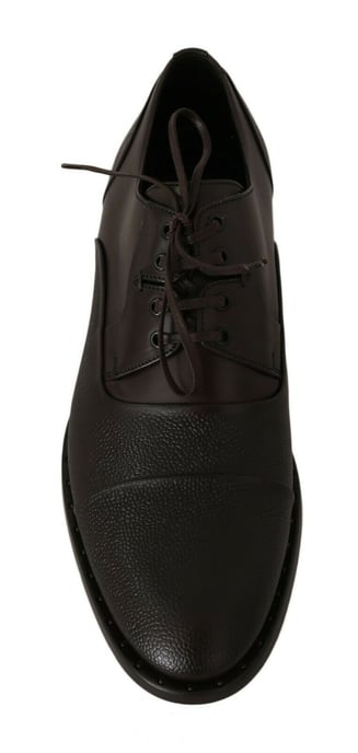 Dolce & Gabbana Braune Leder Schnürschuhe für Herren - Image 5