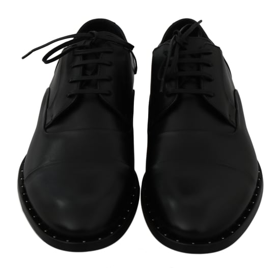 Dolce & Gabbana schwarze Leder Derby-Halbschuhe - Image 2
