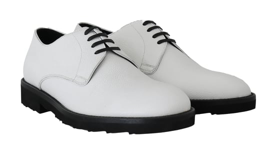 Dolce & Gabbana Weiße Leder Derby-Anzugschuhe - Image 4