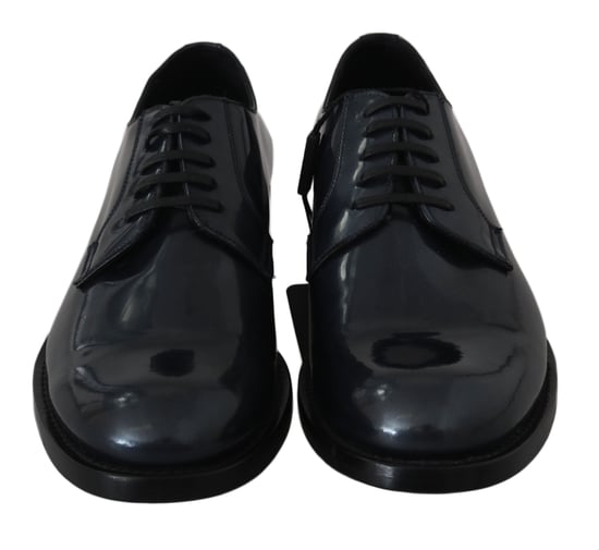 Dolce & Gabbana Blaue Leder Derby Dressformelle Schuhe - Image 5