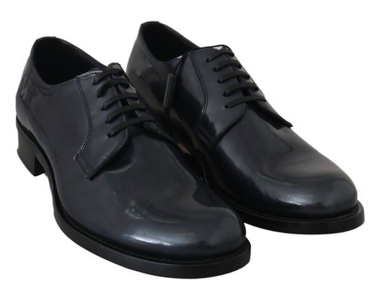 Dolce & Gabbana Blaue Leder Derby Dressformelle Schuhe - Image 6