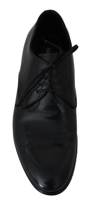 Dolce & Gabbana Blaue Leder Derbyformale Herren Schuhe - Image 3
