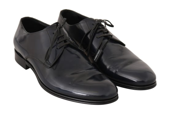 Dolce & Gabbana Blaue Leder Derbyformale Herren Schuhe - Image 5