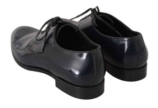 Dolce & Gabbana Blaue Leder Derbyformale Herren Schuhe - Image 6