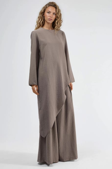 Texturierte Knopfleisten-Bluse mit langen Ärmeln - Image 4