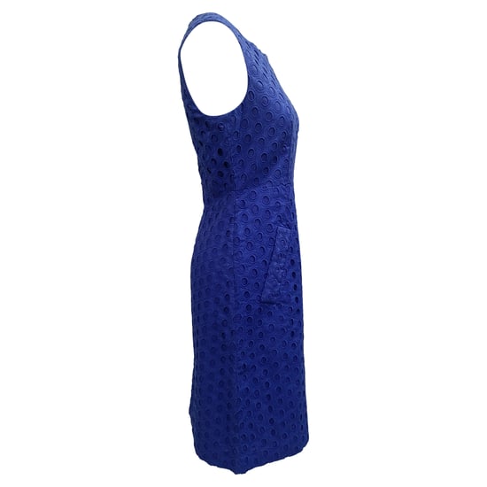 Diane von Furstenberg Augenloch Mini Kleid aus blauer Baumwolle - Image 3