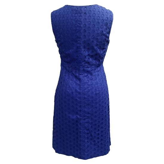 Diane von Furstenberg Augenloch Mini Kleid aus blauer Baumwolle - Image 5