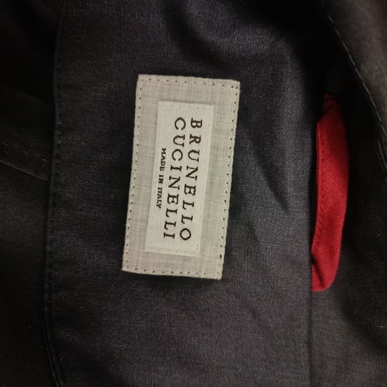 Brunello Cucinelli Einreihiger Blazer mit Taschen aus grauer Wolle - Image 4