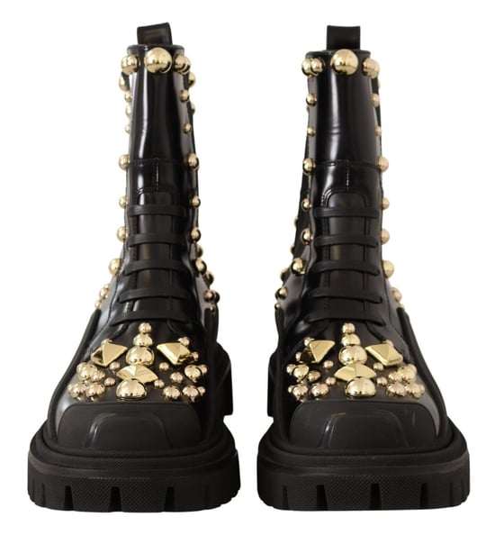 Dolce Gabbana Nieten-Leder-Stiefeletten - Image 2