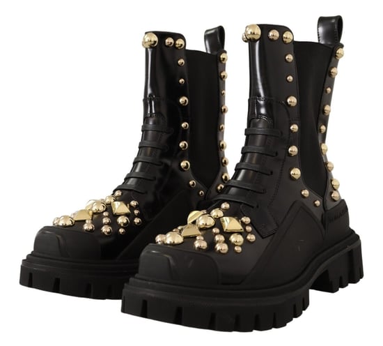 Dolce Gabbana Nieten-Leder-Stiefeletten - Image 3