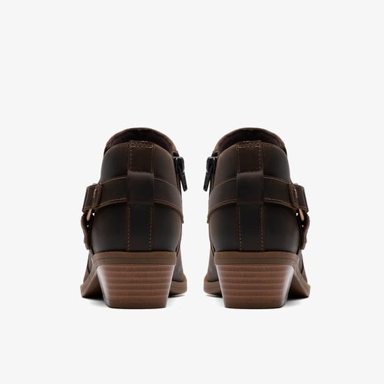 Danyelle Gema Taupe Ölfleckenlederstiefel - Image 6