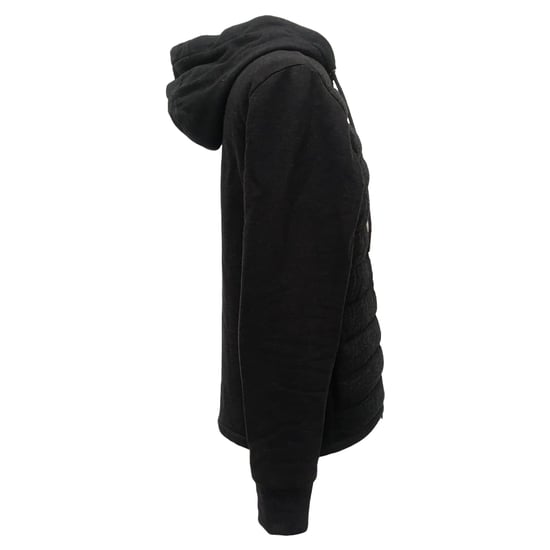 Moncler Reißverschluss-Padded Hoodie aus schwarzer Baumwolle - Image 3