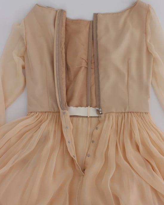 Dolce Gabbana Maxikleid Beigefarben Plissiert - Image 6