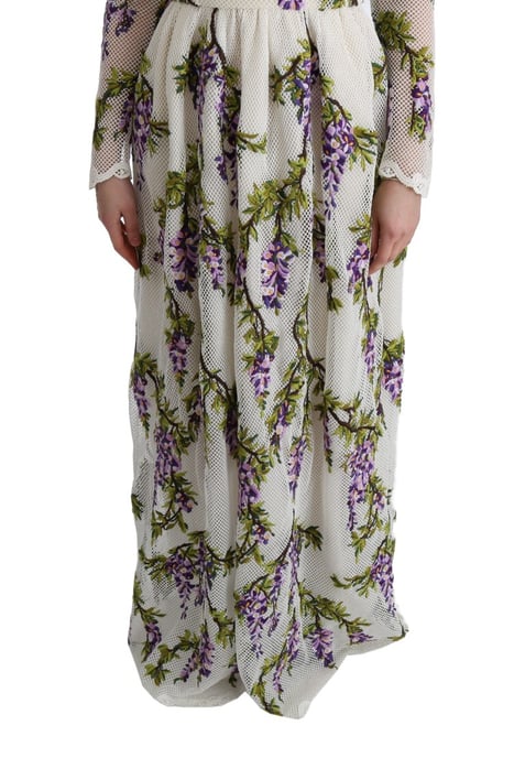 Wisteria Maxikleid mit langen Ärmeln und Blumenmuster - Image 6