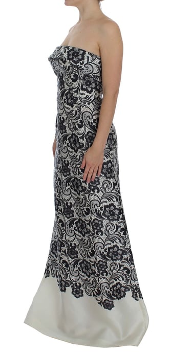 Spitzen-Maxi-Kleid mit floralem Druck Abendkleid - Image 2