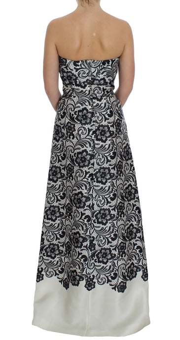 Spitzen-Maxi-Kleid mit floralem Druck Abendkleid - Image 3