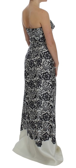 Spitzen-Maxi-Kleid mit floralem Druck Abendkleid - Image 4