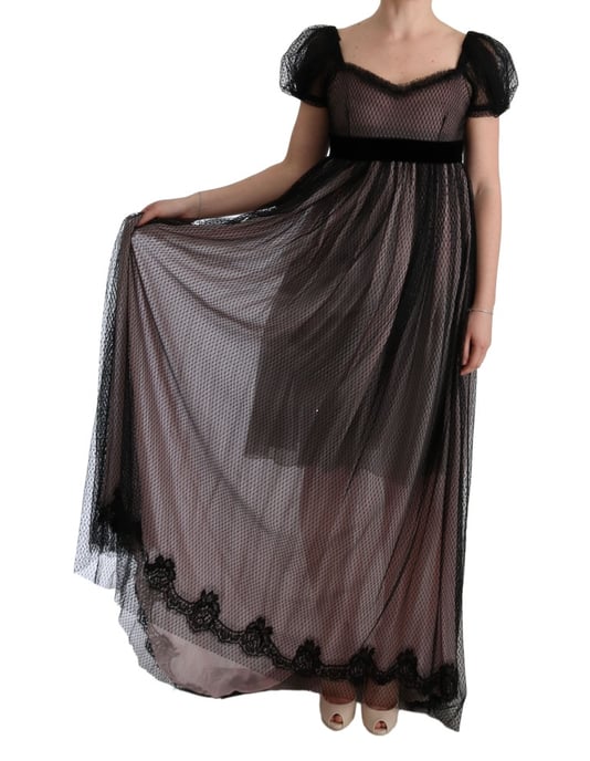 Tüll-Maxikleid mit Samt-Taille - Image 2