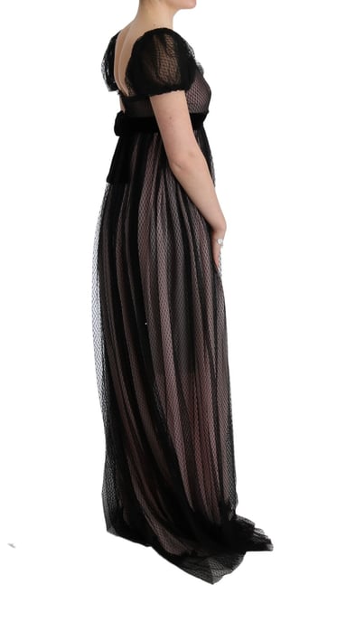 Tüll-Maxikleid mit Samt-Taille - Image 5