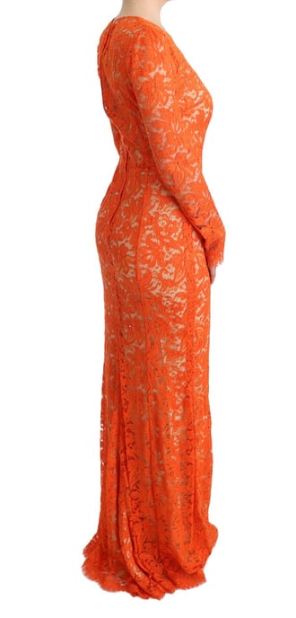 Spitzen-Maxi-Kleid mit langen Ärmeln - Image 4