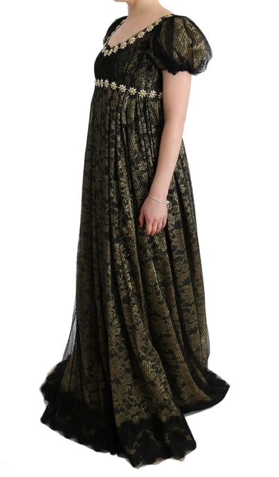 Spitzen-Abendkleid mit bestickten Gänseblümchen - Image 2