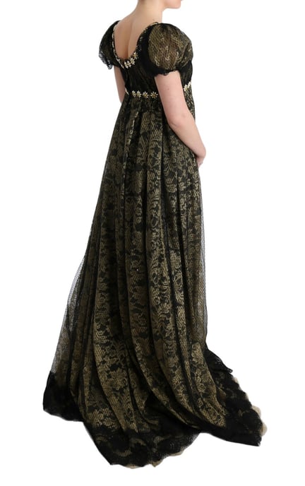 Spitzen-Abendkleid mit bestickten Gänseblümchen - Image 4