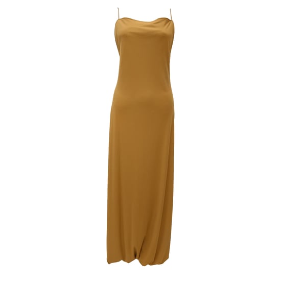Salvatore Ferragamo rückenfreies Maxikleid aus braunem Polyethylen - Image 1