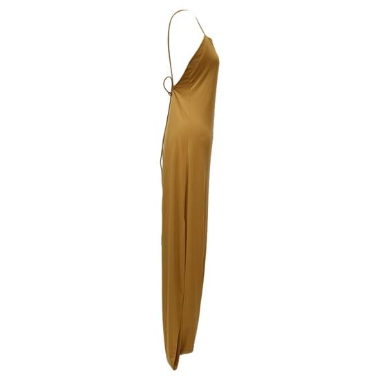 Salvatore Ferragamo rückenfreies Maxikleid aus braunem Polyethylen - Image 2