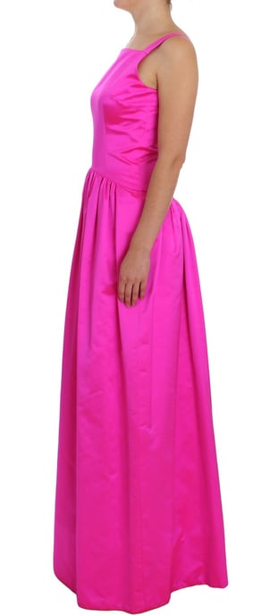 Dolce Gabbana Fuchsia Seiden-Maxi-Kleid - Image 2