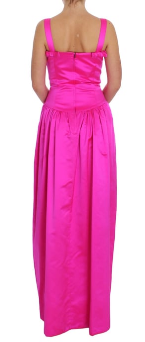 Dolce Gabbana Fuchsia Seiden-Maxi-Kleid - Image 3