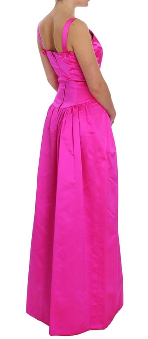 Dolce Gabbana Fuchsia Seiden-Maxi-Kleid - Image 4