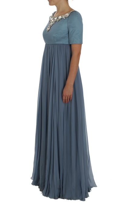 Dolce Gabbana Abendkleid mit Perlenbesatz am Ausschnitt - Image 2