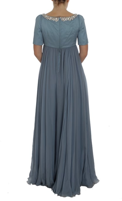 Dolce Gabbana Abendkleid mit Perlenbesatz am Ausschnitt - Image 3