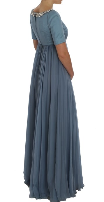 Dolce Gabbana Abendkleid mit Perlenbesatz am Ausschnitt - Image 4