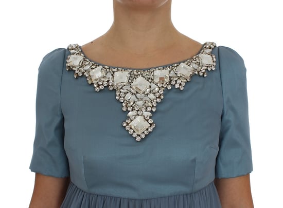 Dolce Gabbana Abendkleid mit Perlenbesatz am Ausschnitt - Image 5