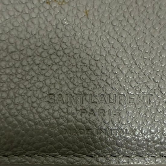 Saint Laurent Grained Zip Compact Rive Gauche Geldbörse aus grauem Leder - Image 3