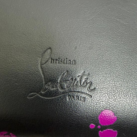 Christian Louboutin Panettone Loubitag Geldbörse aus schwarzem Leder - Image 3