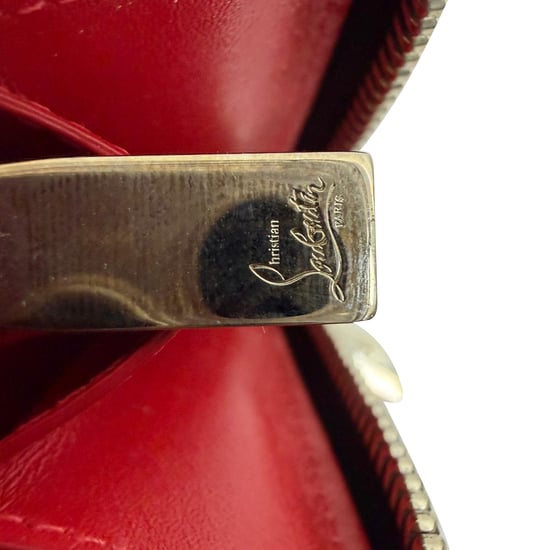 Christian Louboutin Panettone Loubitag Geldbörse aus schwarzem Leder - Image 6
